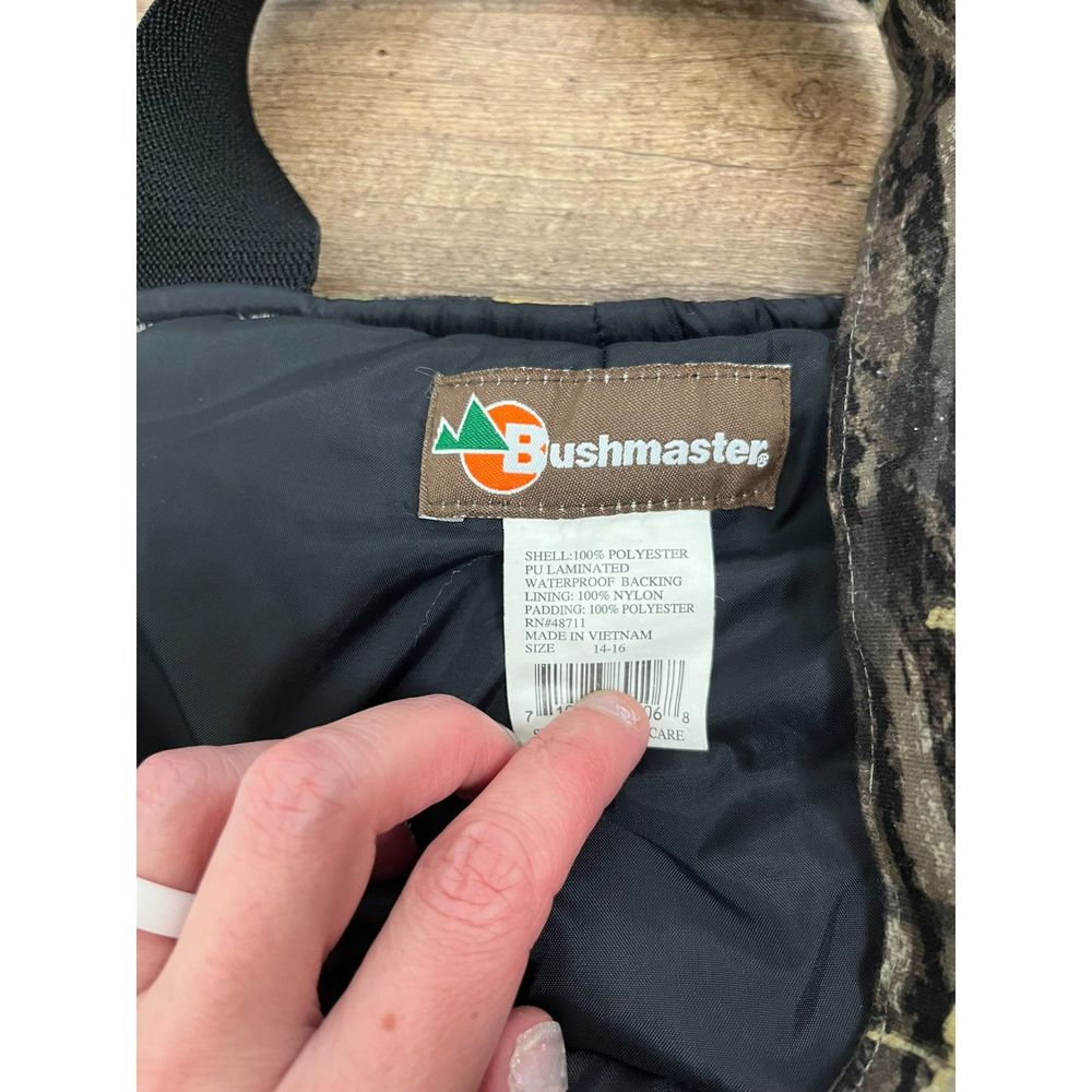 Bushmaster Mossy Oak Hunting Overalls Insulated Camo Hunting Youth Size 14-16 - Picture 5 of 10